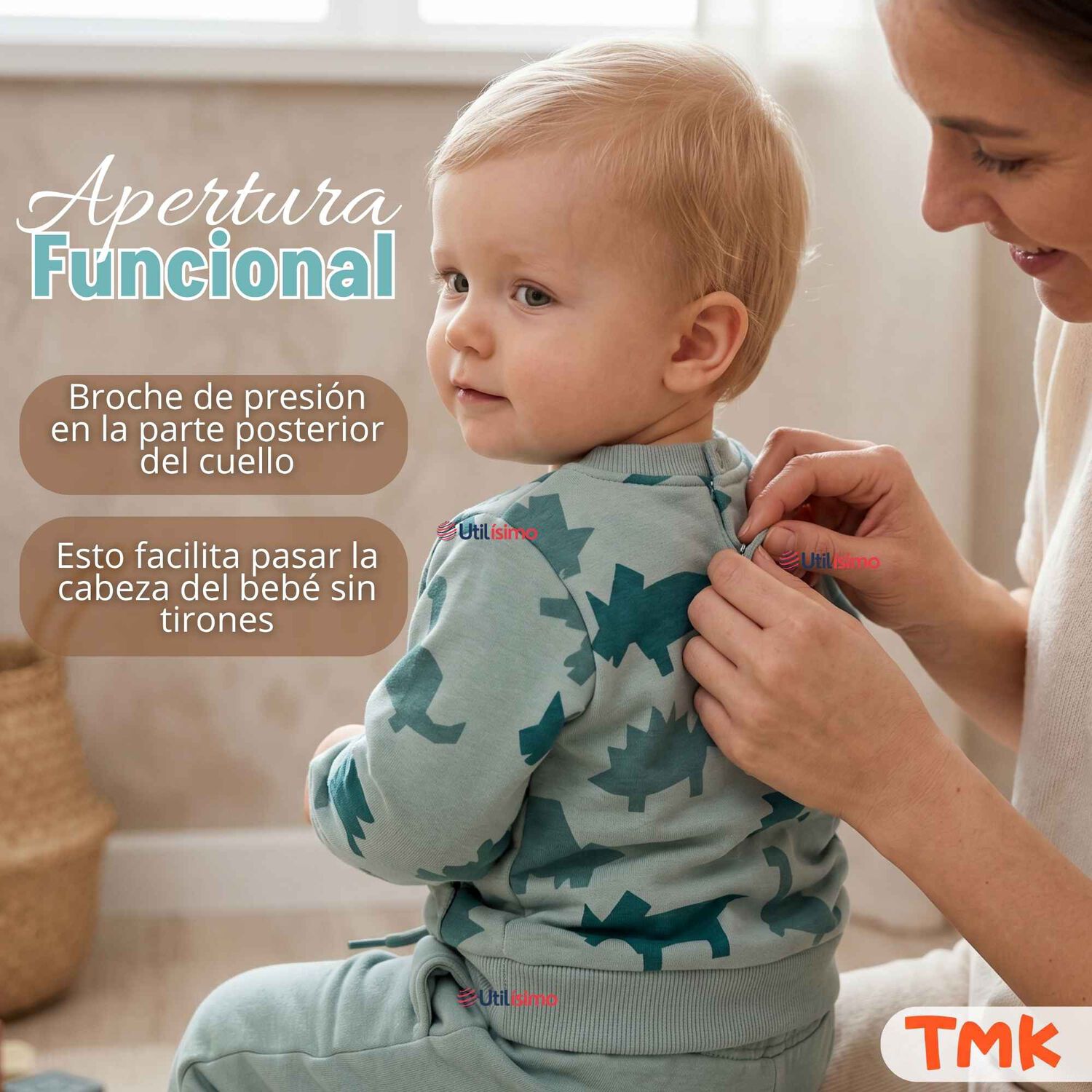 Conjunto Buzo Poler&oacute;n 2 Piezas Beb&eacute; Ni&ntilde;o Estampado Dinosaur image number 8.0