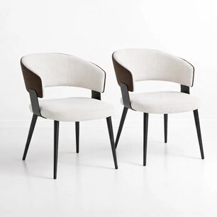 Pack De 2 Sillas Klops Velvet - Blanca