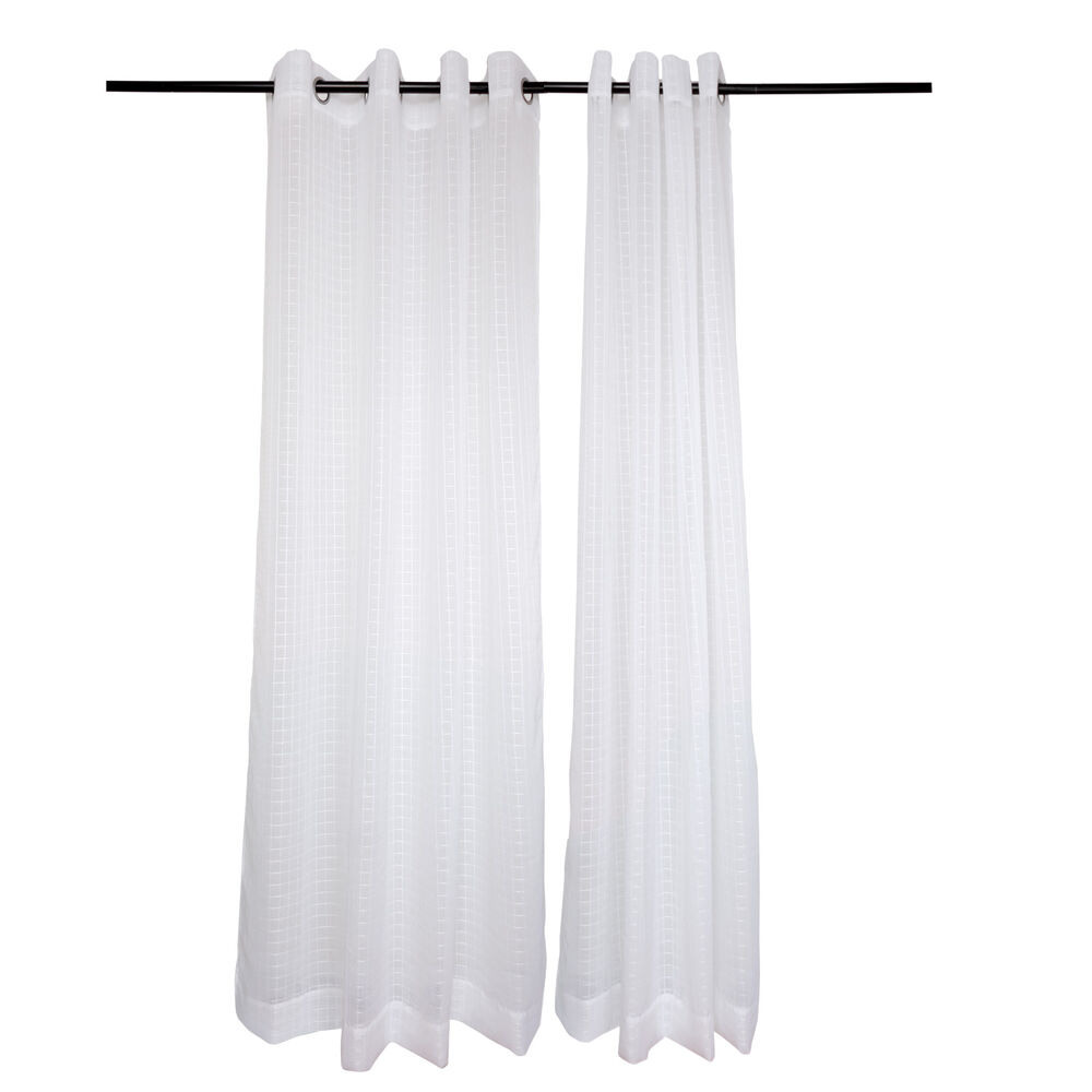 Set 2 Velos Gasa Cuadros Blanco 140x225 image number 0.0