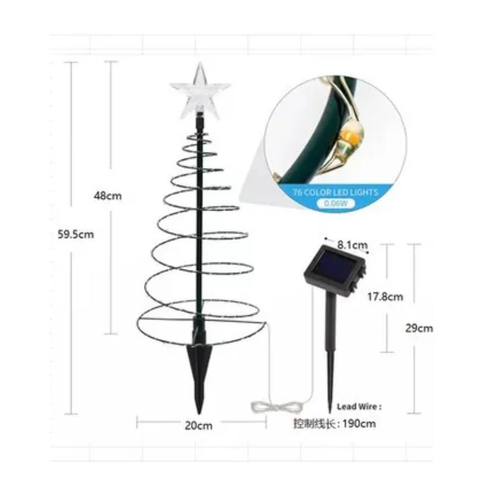 Arbol De Navidad Con Panel Solar Para Jard&iacute;n image number 1.0