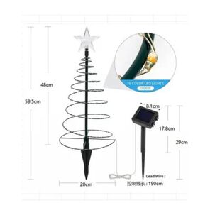 Arbol De Navidad Con Panel Solar Para Jard&iacute;n
