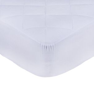 Cubrecolchon Ajustable Mashini 2 Plazas Blanco