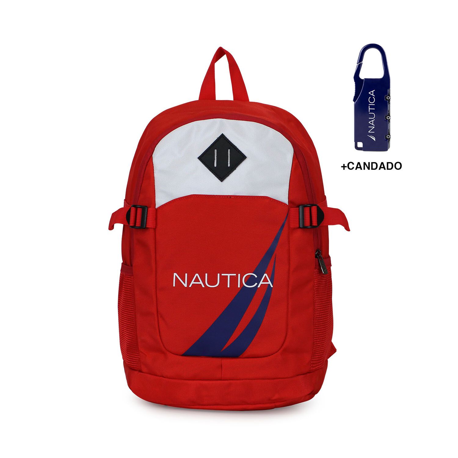 Mochila Atlas Rojo Nautica + Candado image number 0.0