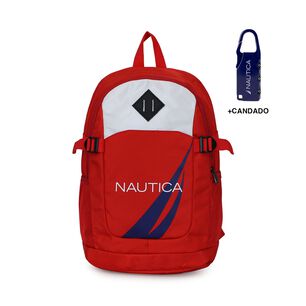Mochila Atlas Rojo Nautica + Candado