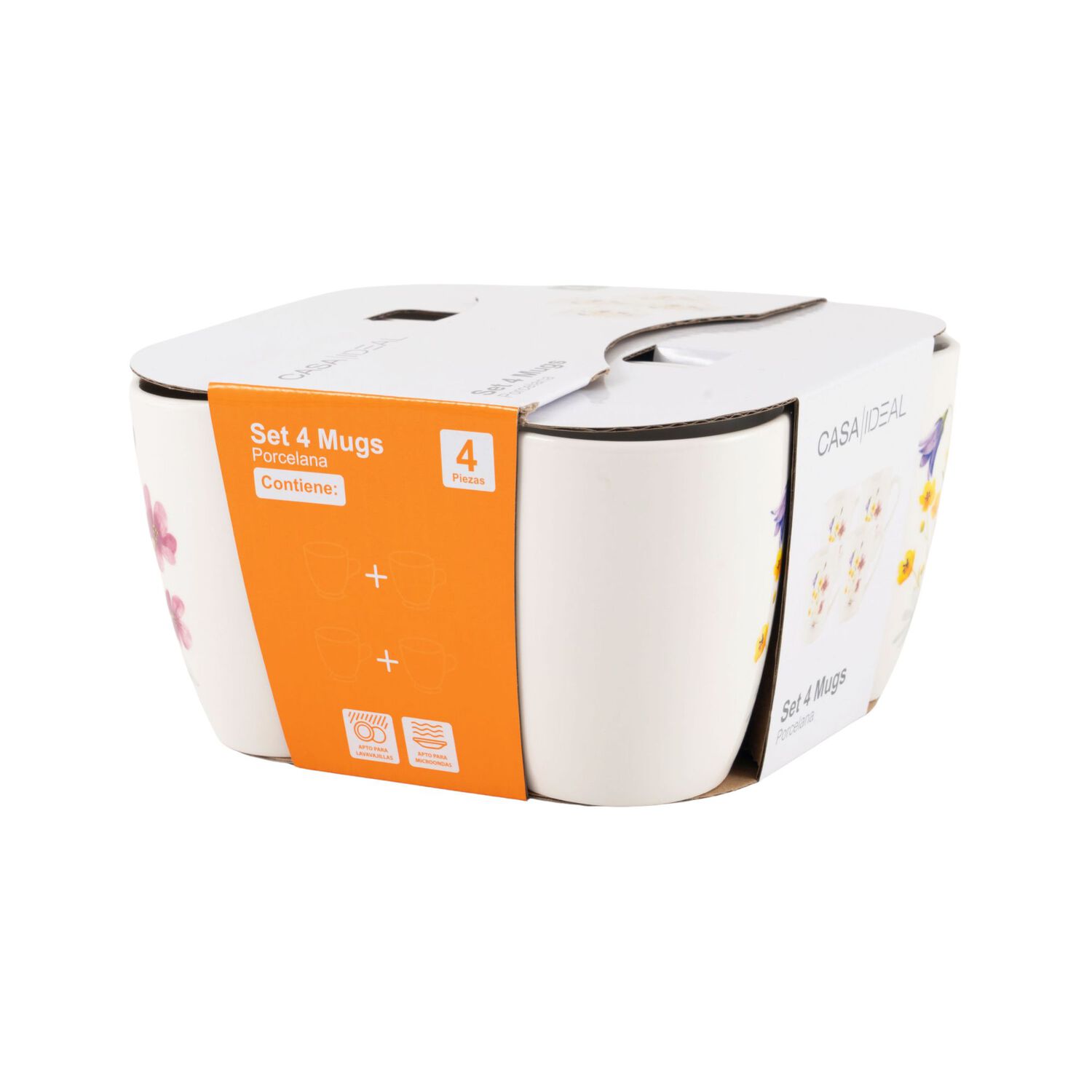 Set De Mug Casaideal Flor / 4 Piezas image number 3.0