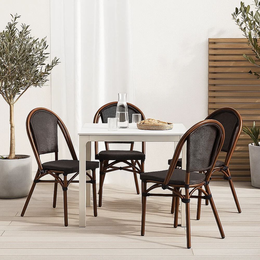 Pack De 4 Sillas Bistro Parisina Textileno - Caf&eacute; Oscuro image number 2.0