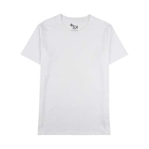Polera Lisa Slim Manga Corta Cuello Redondo Hombre Skuad