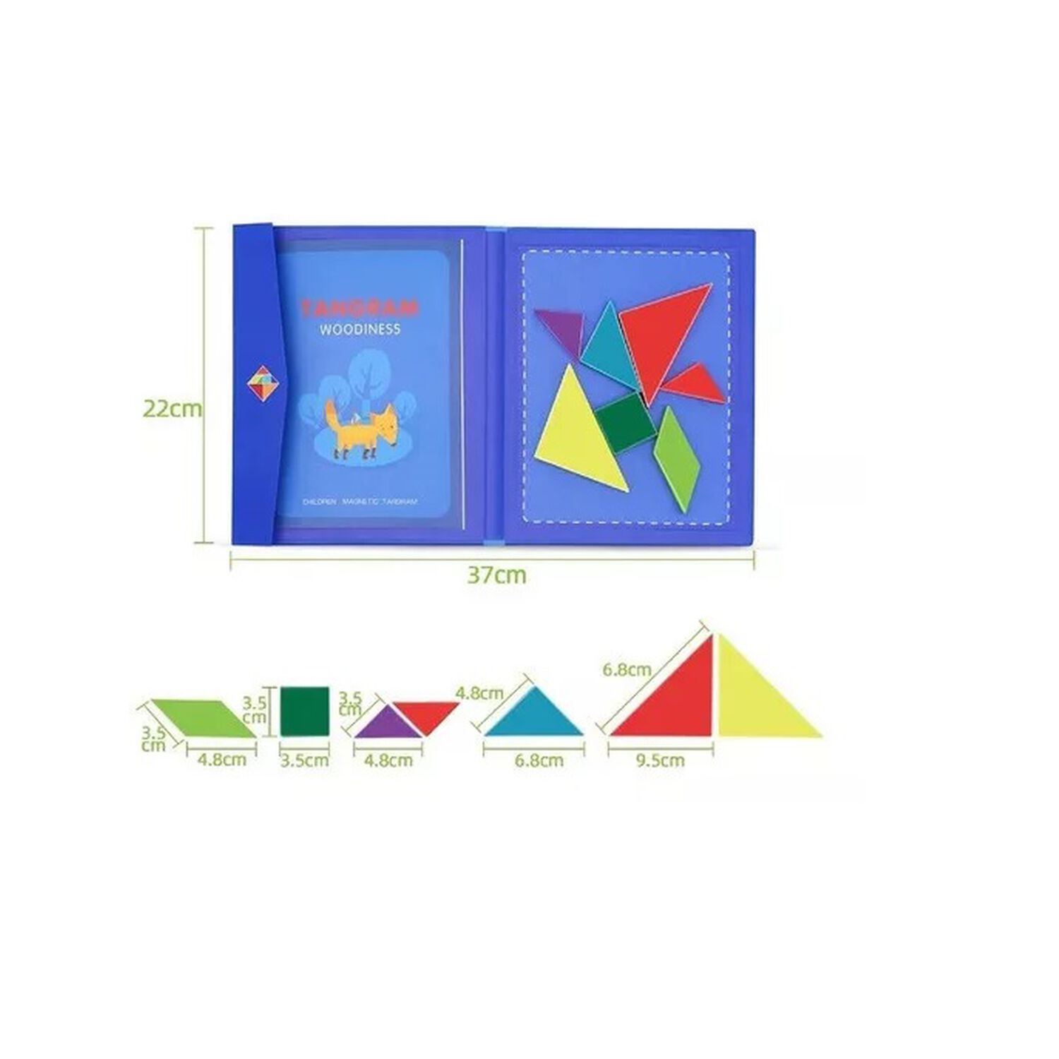Rompecabezas Magn&eacute;ticos 3d Tangrama Montessori Did&aacute;ctico 22x19 Cms image number 3.0