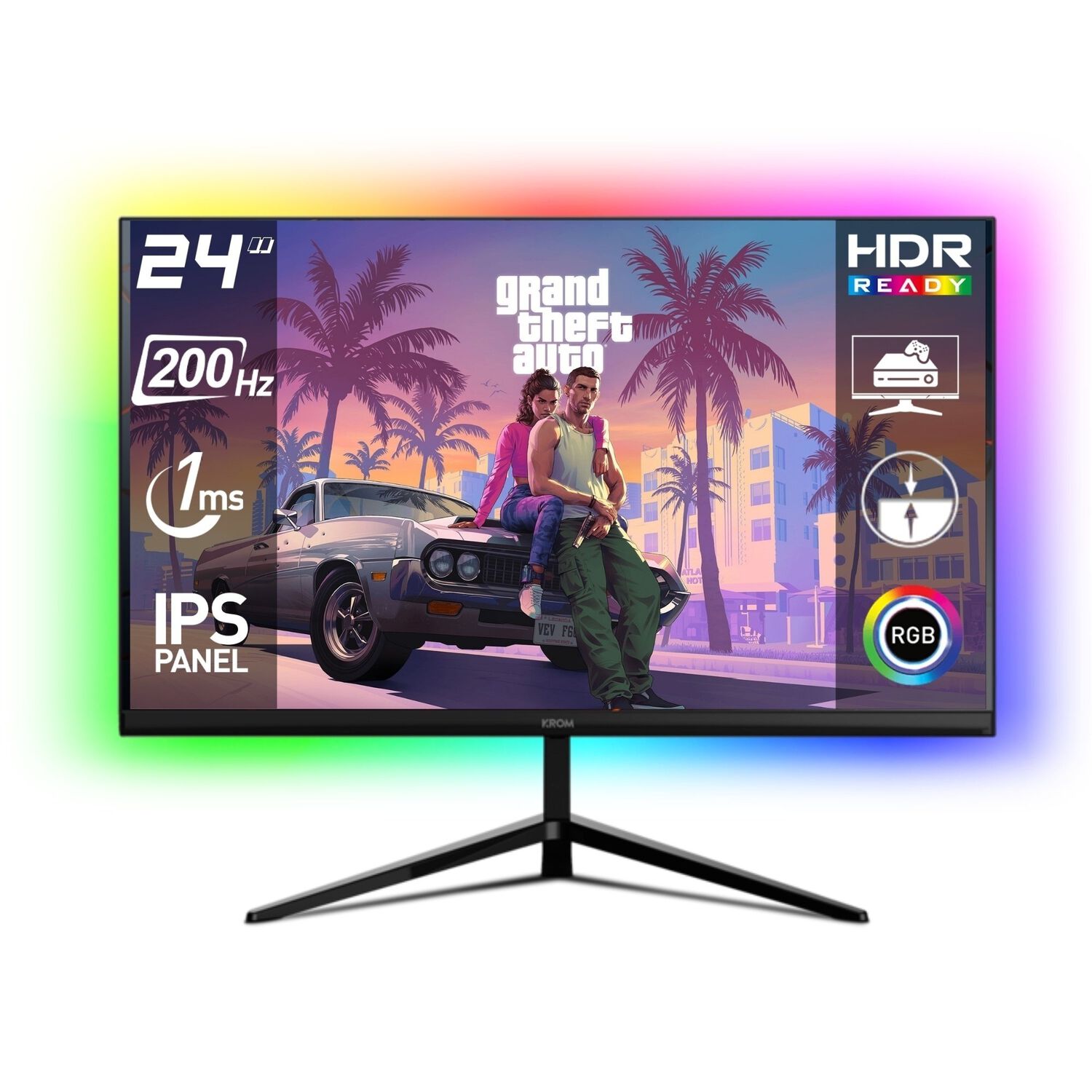 Monitor Gamer Rgb 24&rdquo; Full Hd 200hz Krom Kertz 1ms Hdr image number 0.0