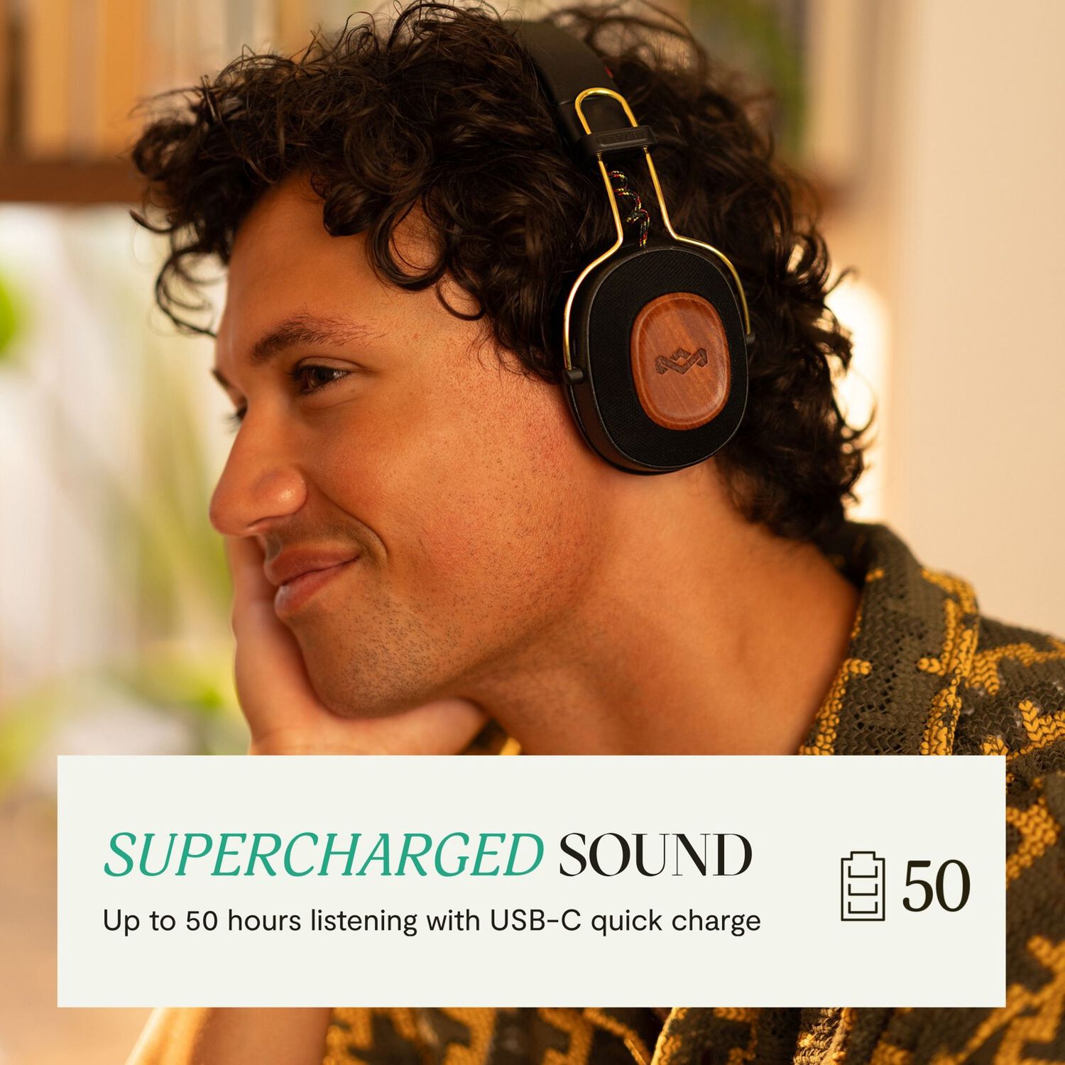 Aud&iacute;fonos Bluetooth Positive Vibration Riddim Rasta Marley image number 2.0
