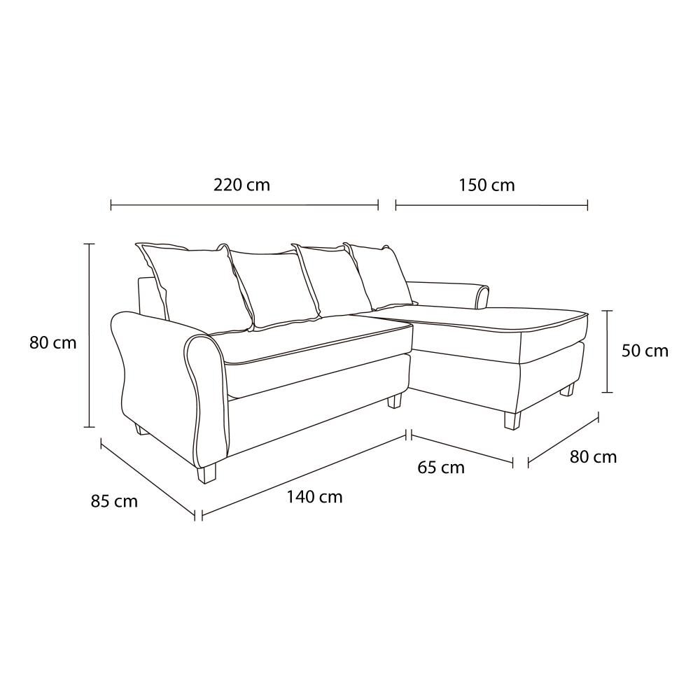 Sofá Seccional Living Factory Barcelo Derecho / 4 Cuerpos image number 7.0