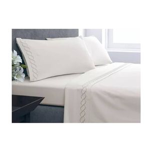 Juego De Sabanas 2.5 Plazas 210 Hilos Bordadas