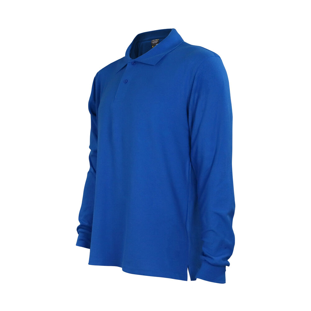 Polera Pique Azulina Manga Larga Upf 40 image number 0.0