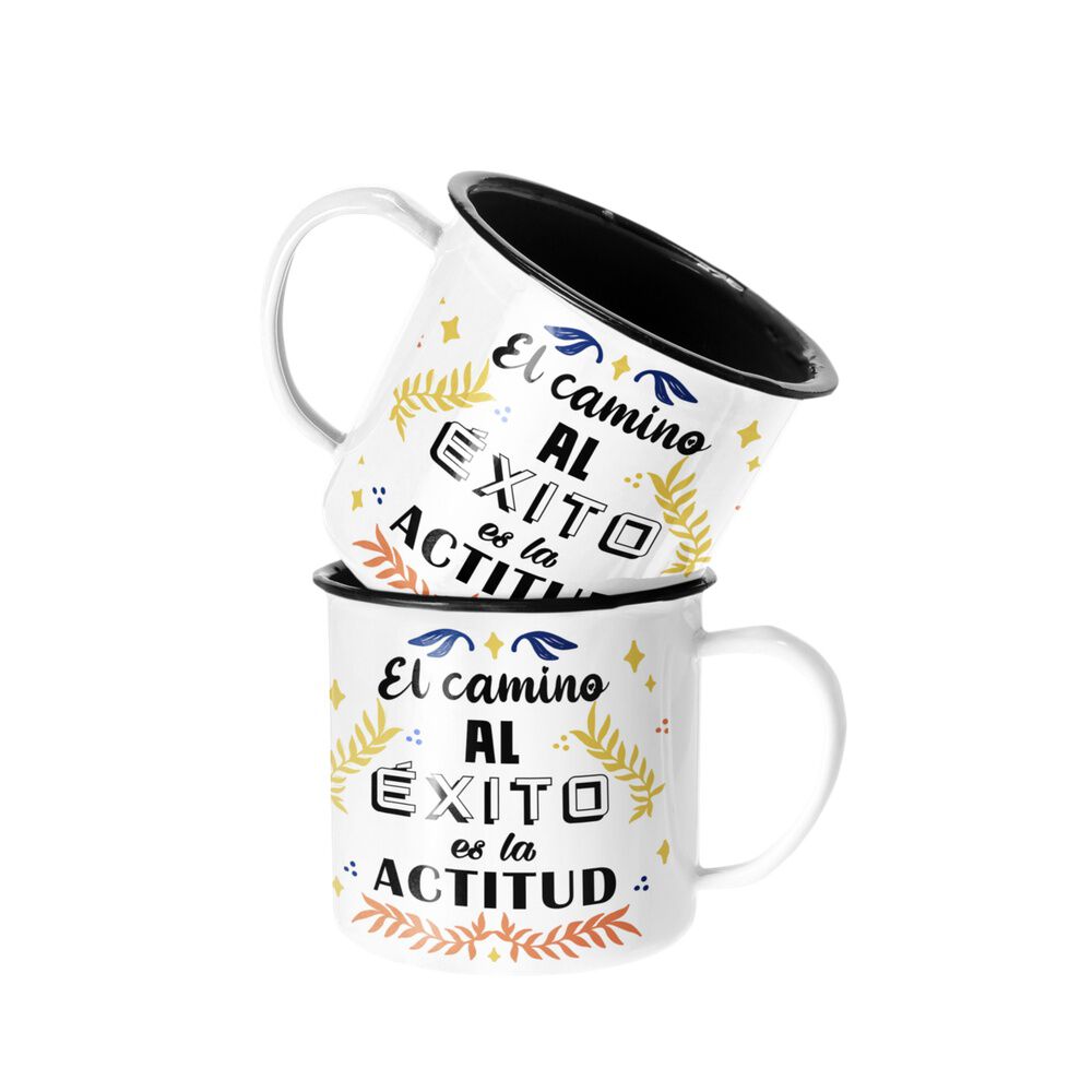 Taza Enlozada Lechera El Camino Al Exito Son La Actitud image number 0.0
