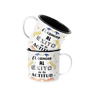 Taza Enlozada Lechera El Camino Al Exito Son La Actitud