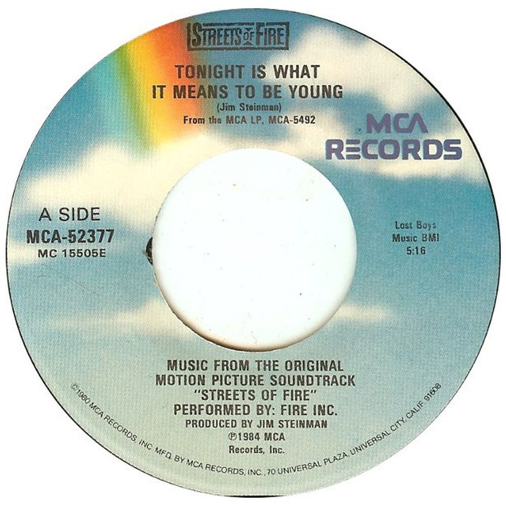 Fire Inc. - Tonight Is What Means To Be Young | 7" Single Usado image number 1.0