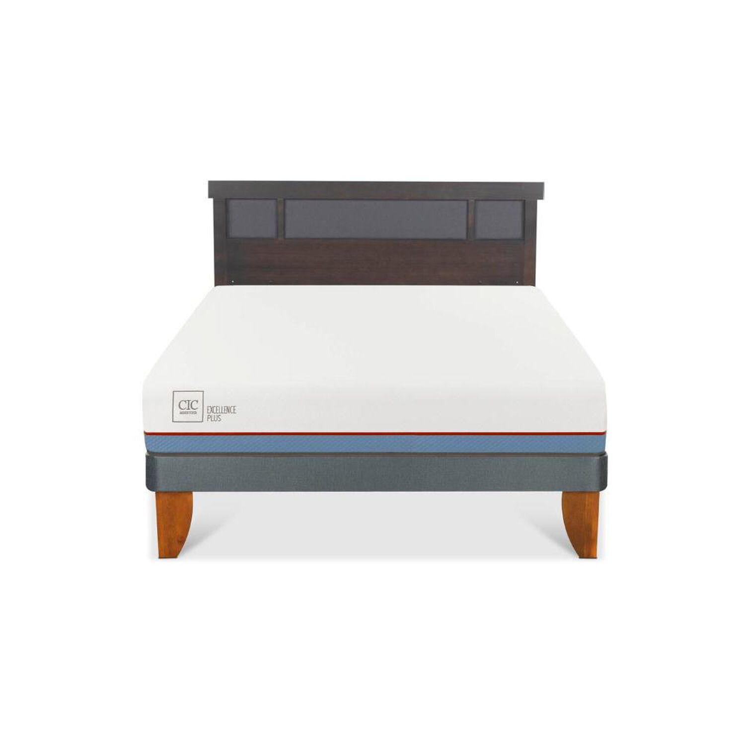 Cama Europea Cic Excellence Plus / 2 Plazas / Base Normal + Respaldo image number 0.0