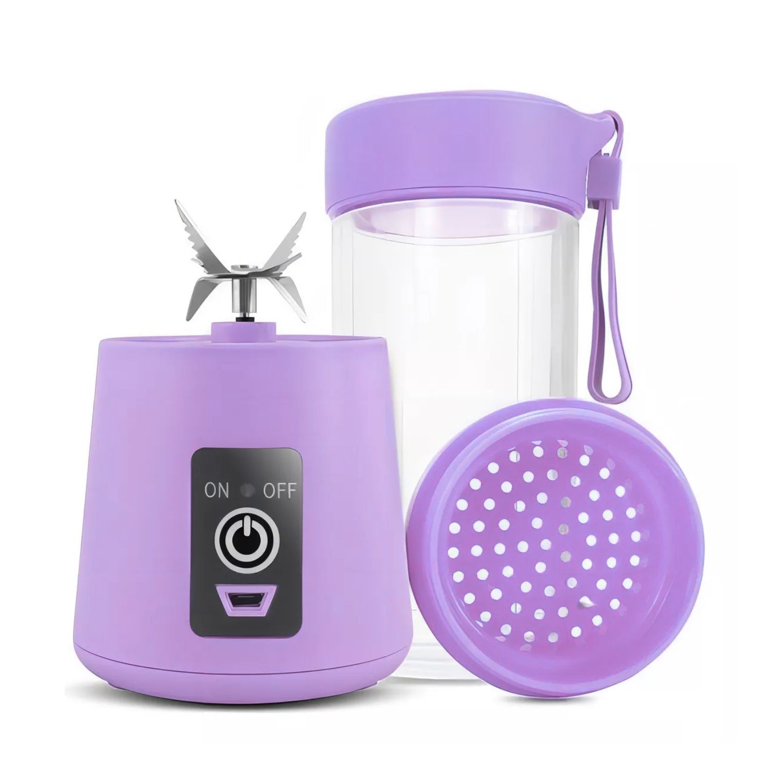 Licuadora Port&aacute;til Recargable Vaso Mezclador Personal 380ml image number 1.0