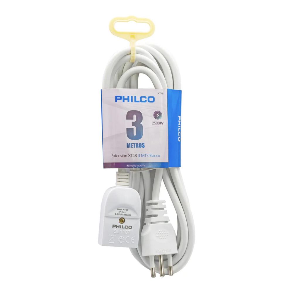 Alargador Extension 3mts 2500w Blanco Xt50 image number 0.0