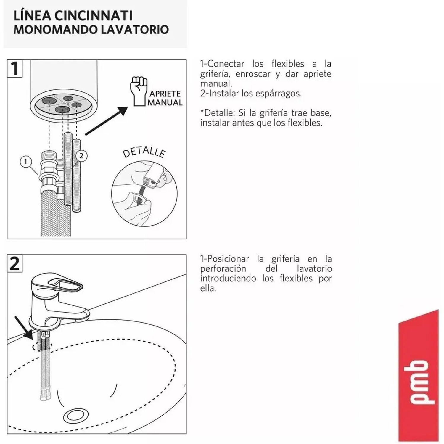 Monomando Llave Grifo Lavatorio Lavamanos Cincinnati Pmb Color Cromo image number 3.0