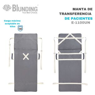 Manta De Transferencia De Pacientes (130x50)-color Gris-blunding