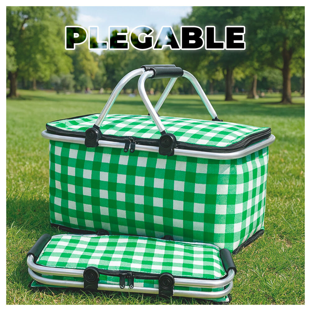 Canasta De Picnic Con Aislante Térmico Viajera Plegable Para Alimentos image number 4.0