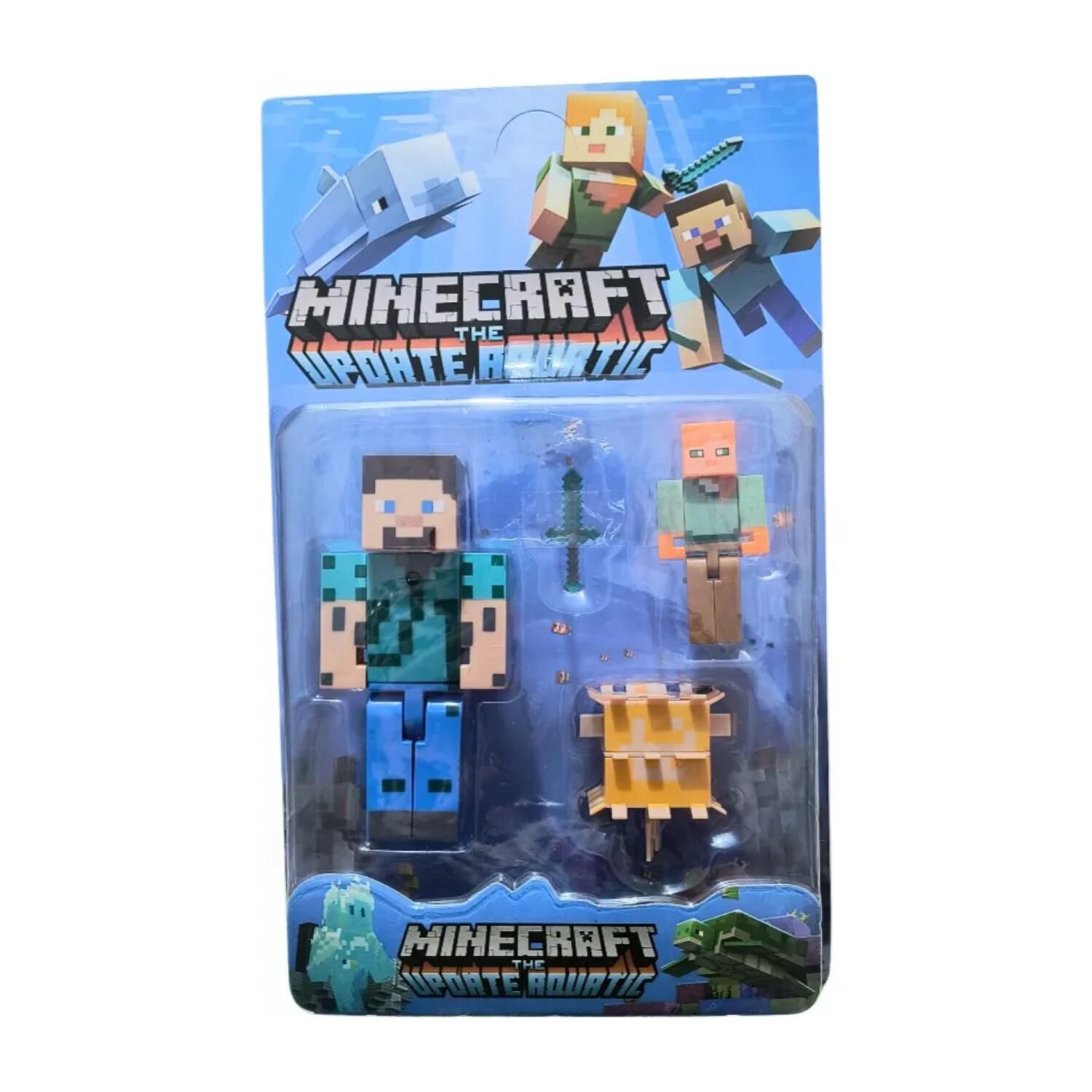 Juguete Figuras Set Minecraft Aquatic 4 Piezas Accesorios image number 0.0