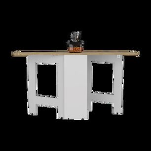 Mesa Plegable Fm-001b - Blanco Y Caf&eacute; Claro