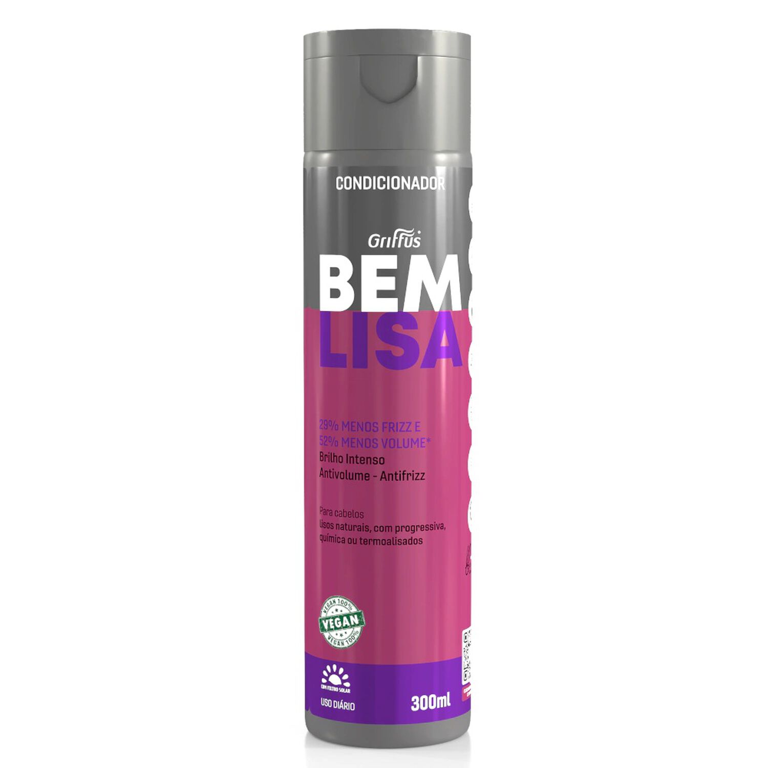 Acondicionador Bem Lisa Nanocristalizada Rep 300ml Griffus image number 0.0