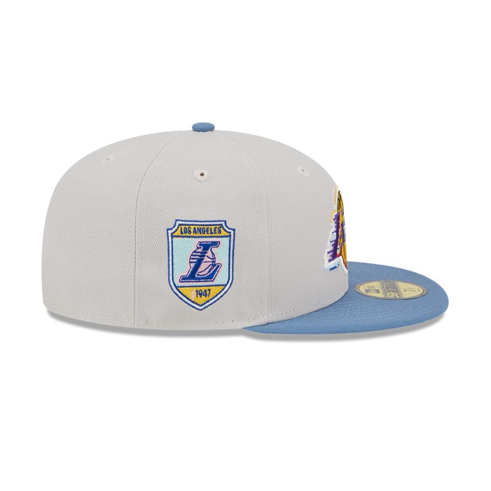 Gorra 59fifty Los Angeles Lakers Color Brush Beige image number 4.0