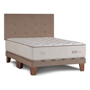 Cama Europea Celta Natural Bamboo / Super King / Base Dividida + Respaldo