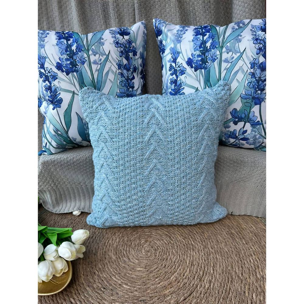 Set De 3 Cojines Combinados Azul Paga 2, Lleva 3! image number 2.0