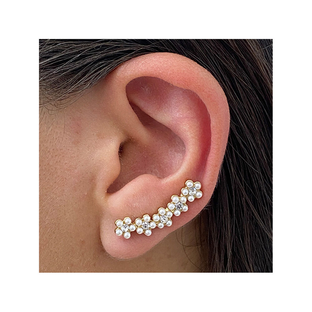 Aro Trepador Juvenil Perlado Color Dorado image number 0.0