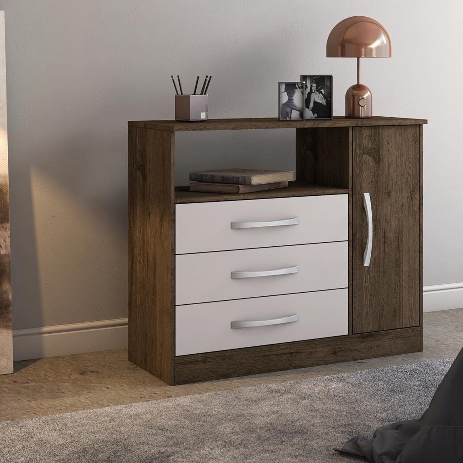 Comoda Home Mobili Asuncion / 1 Puerta / 3 Cajones image number 1.0