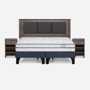 Cama Europea Rosen Autonomy Sky / 2 Plazas / Base Dividida + Set De Maderas