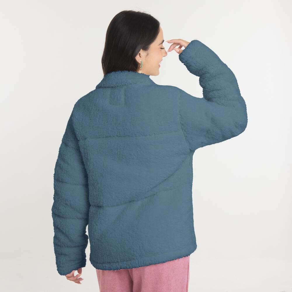 Chaqueta Peluda Regular Cuello Alto Mujer Ocean Pacific image number 1.0