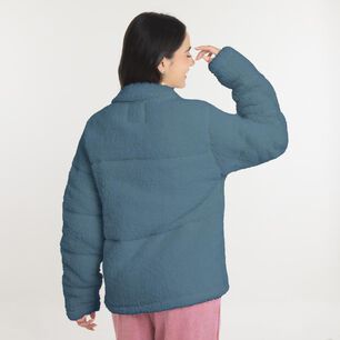 Chaqueta Peluda Regular Cuello Alto Mujer Ocean Pacific
