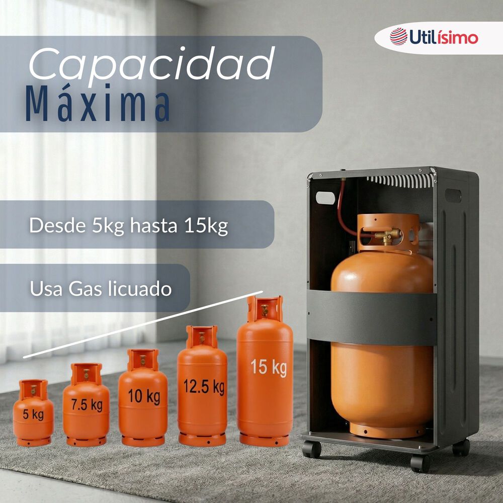 Calefactor A Gas Licuado 5kg A 15kg Plegable Interior Exterior Con Accesorios image number 6.0