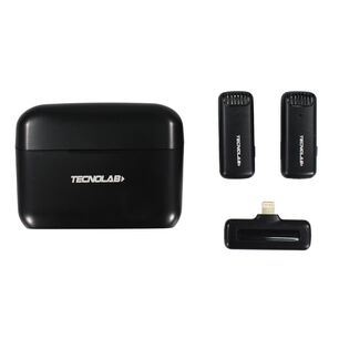 Kit Micr&oacute;fonos Duales Lavalier Inal&aacute;mbricos 25mts Hd - Ps