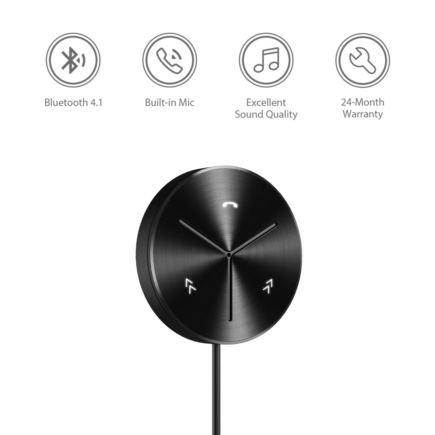 Aukey Kit Receptor Inal&aacute;mbrico Para M&oacute;vil Negro Br-c8 image number 1.0