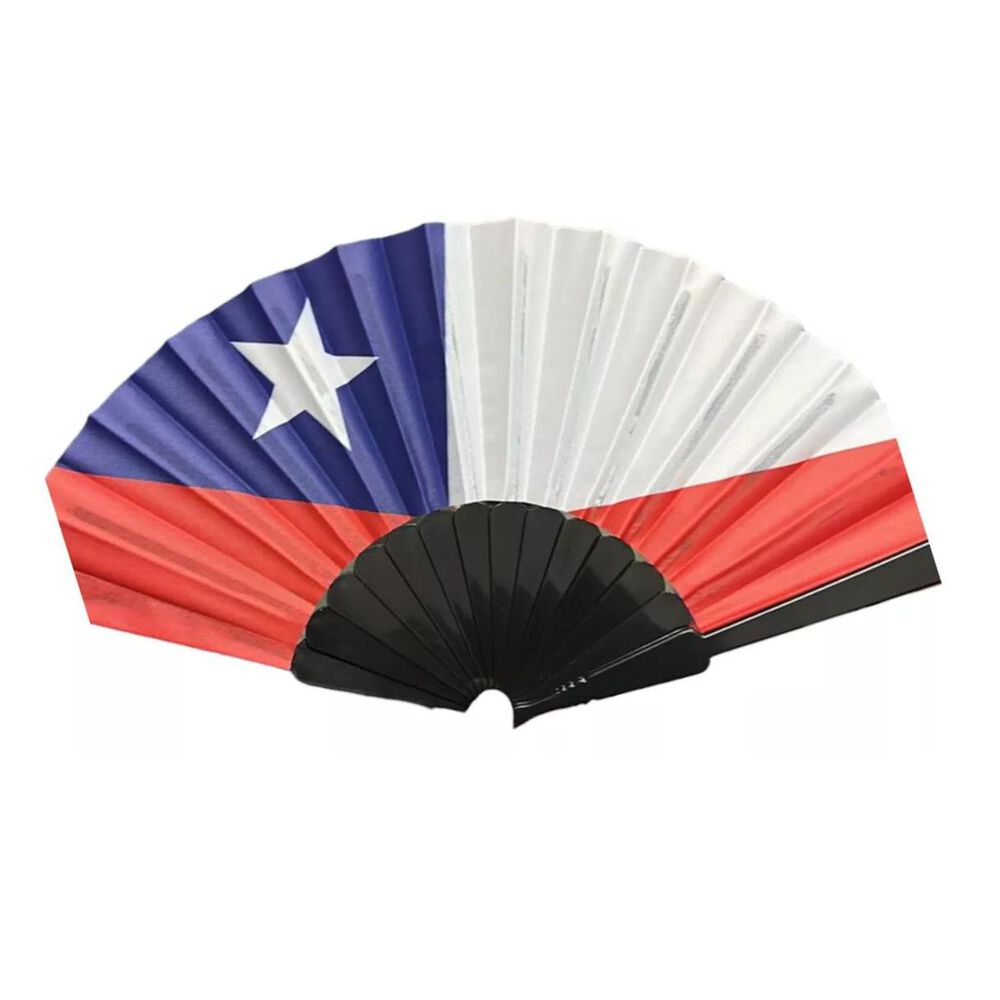 Abanico Bandera De Chile Fiestas Patrias 23cm Cotillon image number 1.0