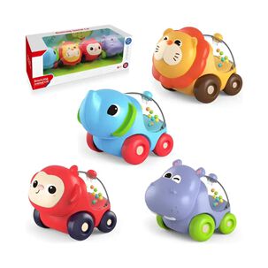 Juguete Set 4 Autos Sonajeros Estimulantes Animales Infantil