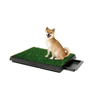 Ba&ntilde;o Ecol&oacute;gico Para Perro C&eacute;sped Sint&eacute;tico Con Bandeja Talla M