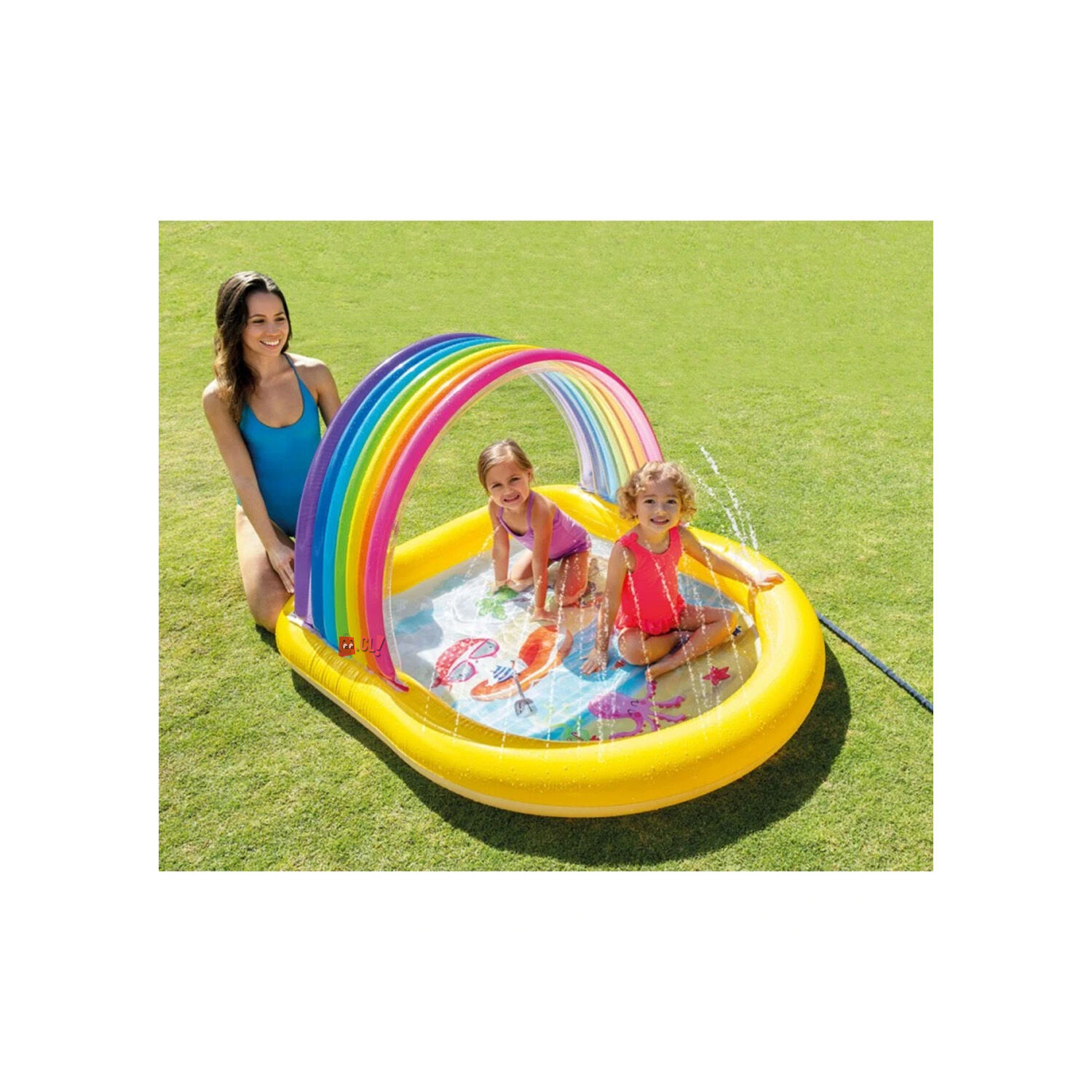 Piscina Arcoiris Inflable Con Chorritos Intex - Ps image number 1.0