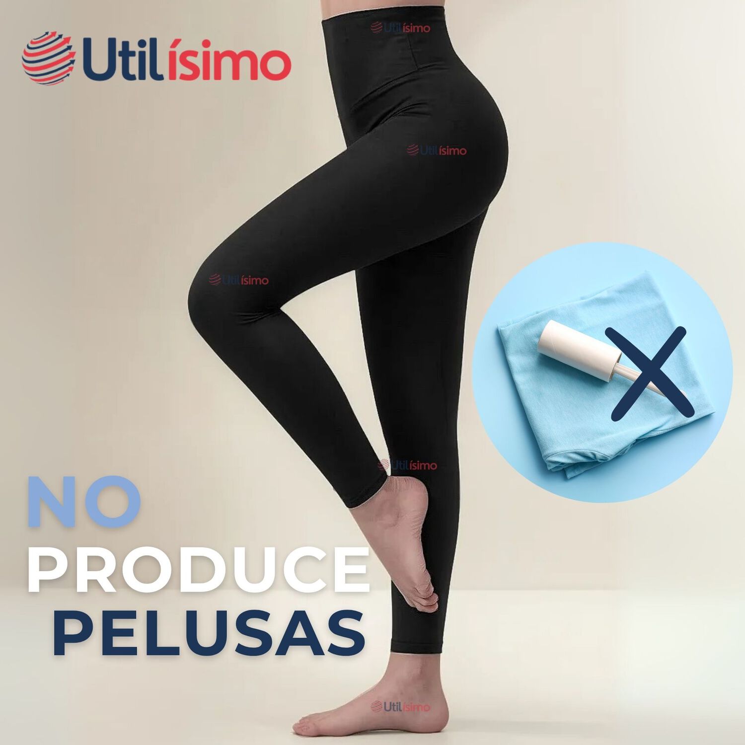 Calza Leggings Con Brillo Polar Tiro Alto Mujer image number 8.0