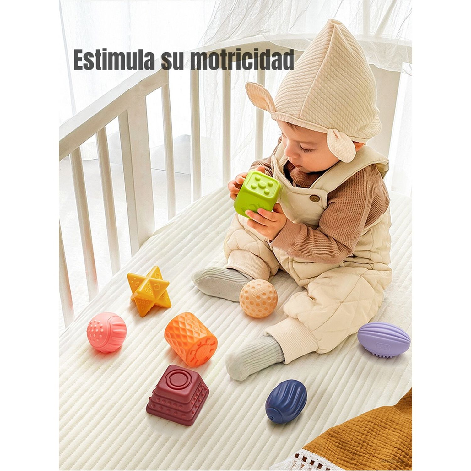 Juguete Sensorial Bloques Pelotas Mordedor Tm193 Lubabycas image number 5.0