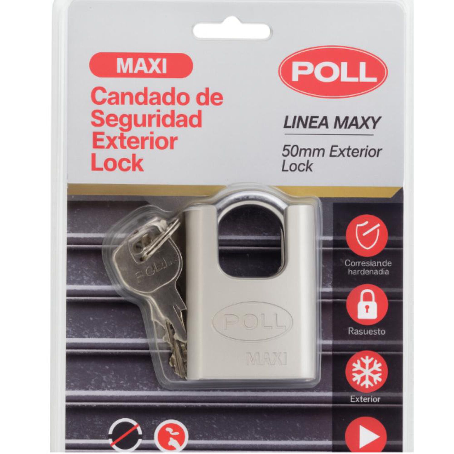 Candado Alta Seguridad Poli Exterior Con Hombros 50mm Lineax image number 3.0