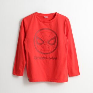 Polera Ml Ni&ntilde;o Cara Marvel