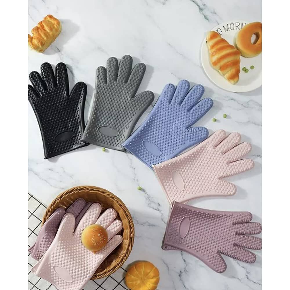 2 Guantes Manopla Protector De Calor (color Negro) Antideslizante image number 3.0