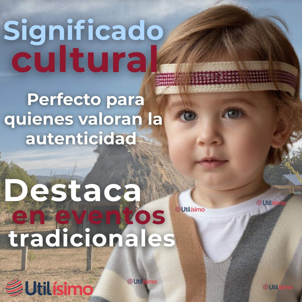 Set Poncho Mapuche +trarilonco Fiestas Patrias Manta Y Cintillo image number 5.0